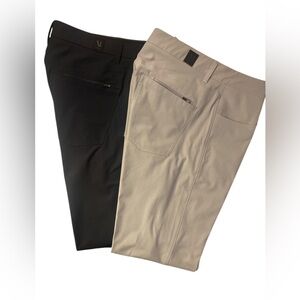 Vuori Men's Pants in Black and Gray GUC 32